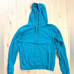 Nike Dry Fit Bright Blue Hooded Workout Top Size Medium